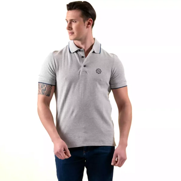 Elegant-Grey-Polo-T-Shirt-front