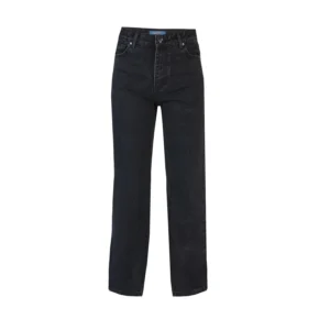 Black- High Rise Straight Fit Jeans