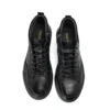 Black High Top Leather Sneakers front by snover