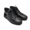 Black High Top Leather Sneakers pair by snover