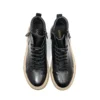 Black High Top Sneakers Brown Sole pair