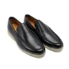 Calf leather loafers black pair by snover