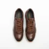 Low Top Brown Leather Sneakers front