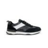 Low Top Leather Sneakers white black by snover