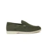 Suede Loafers-Olive Green
