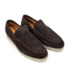 Suede loafers brown pair by snover