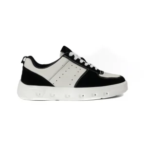 White Black Leather Sneakers