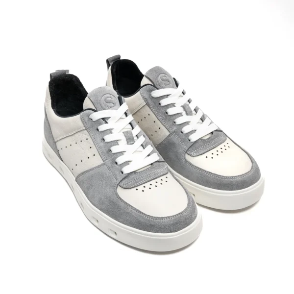 White Grey Sneakers For Men front