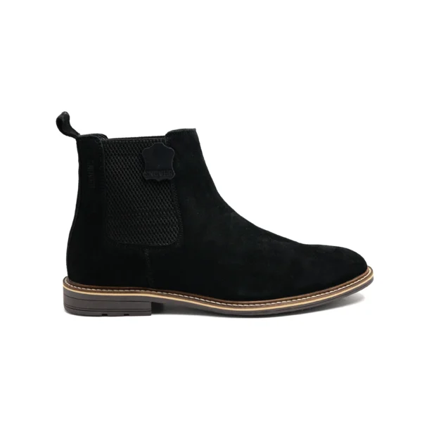 Black Chelsea leather boots
