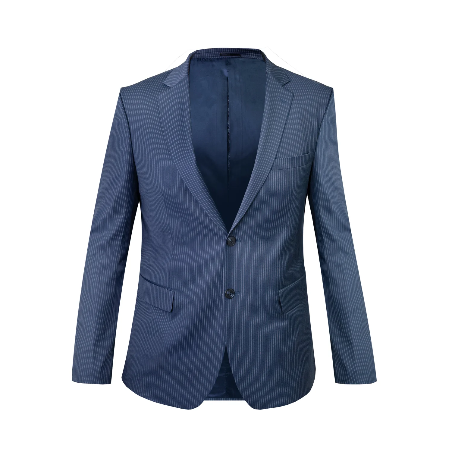 Perfect Blue Pinstripe Suit - Snover