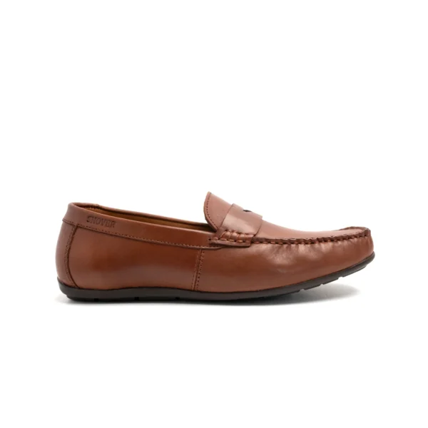 Brown leather loafers os12