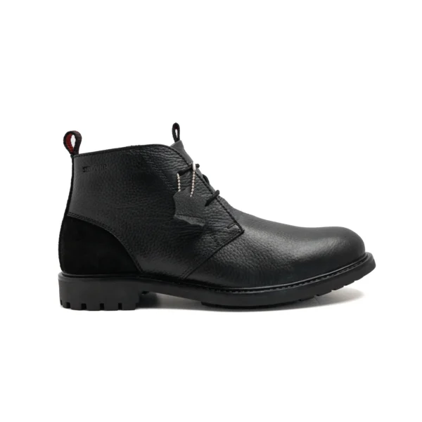 High Ankle Black Leather Boots OS-1