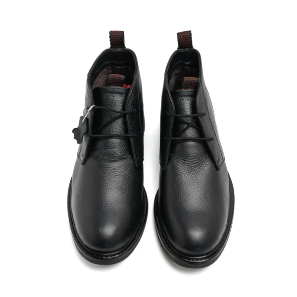 High Ankle Black Leather Boots OS-1 Front pair