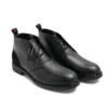 High Ankle Black Leather Boots OS-1 side pair