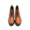 High Ankle Brown Leather Boots pair front
