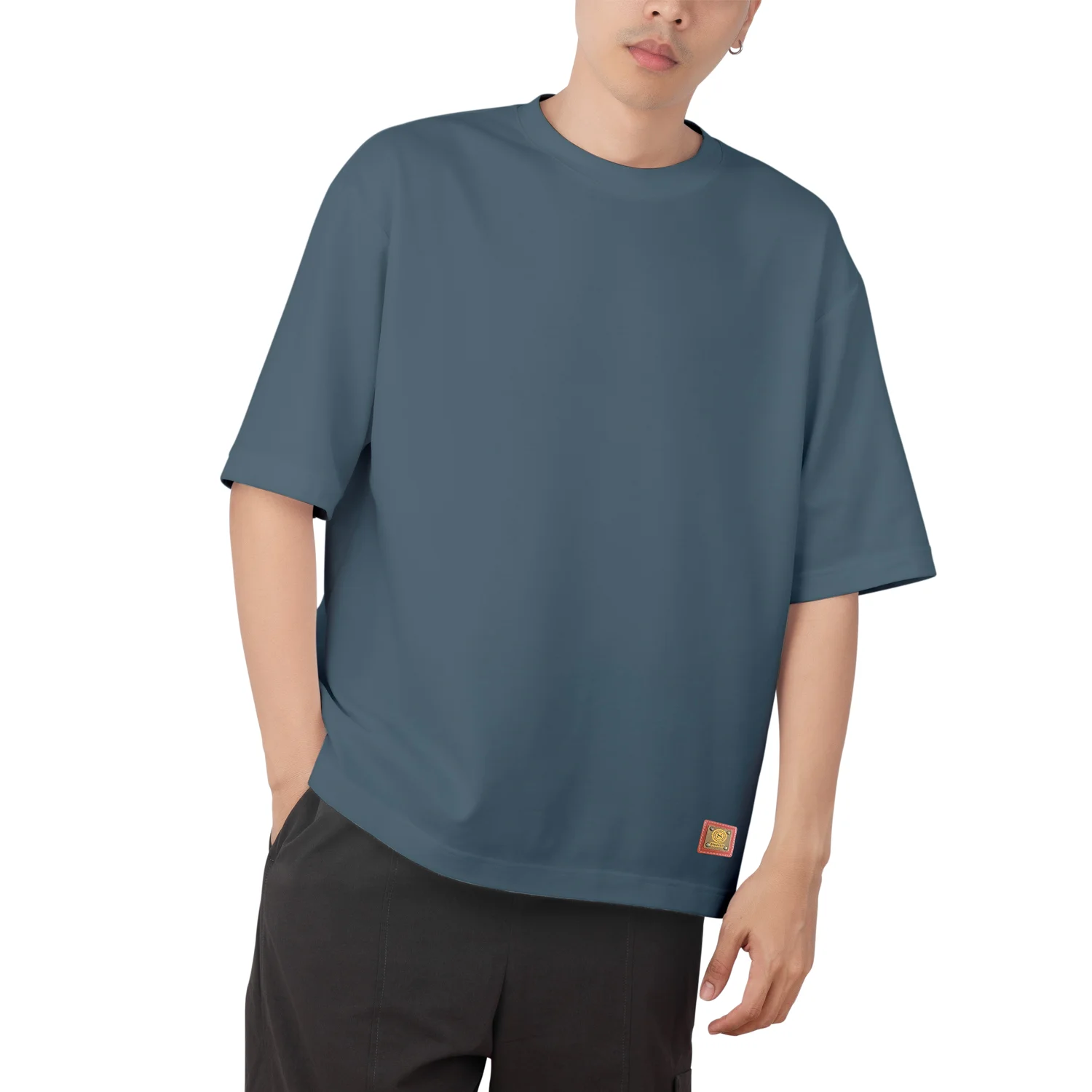 Indigo Blue Oversized T Shirt 1