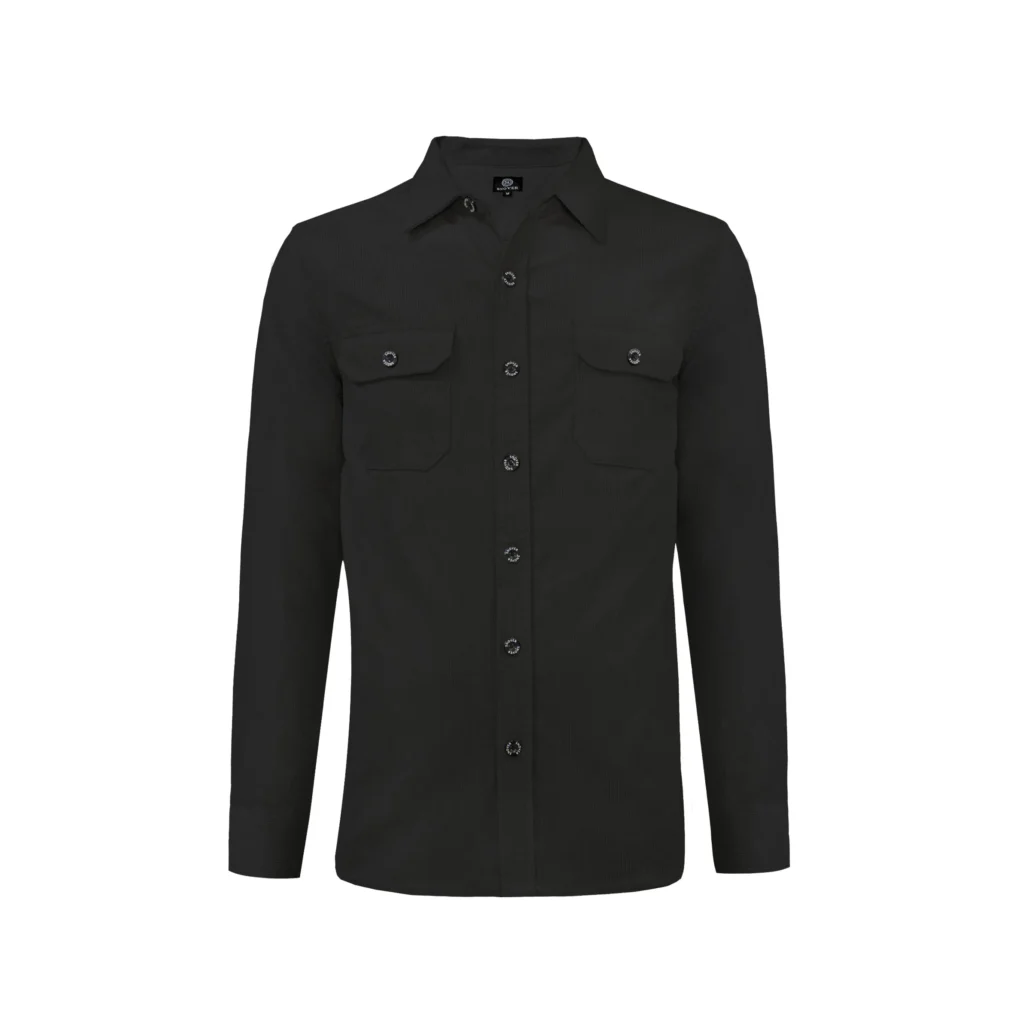 Comfortable Black Corduroy Shirt - Snover