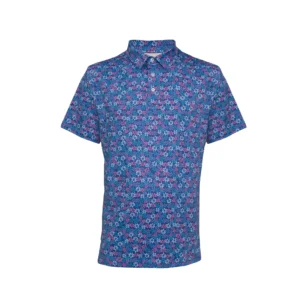 Floral Blue Golf T Shirt