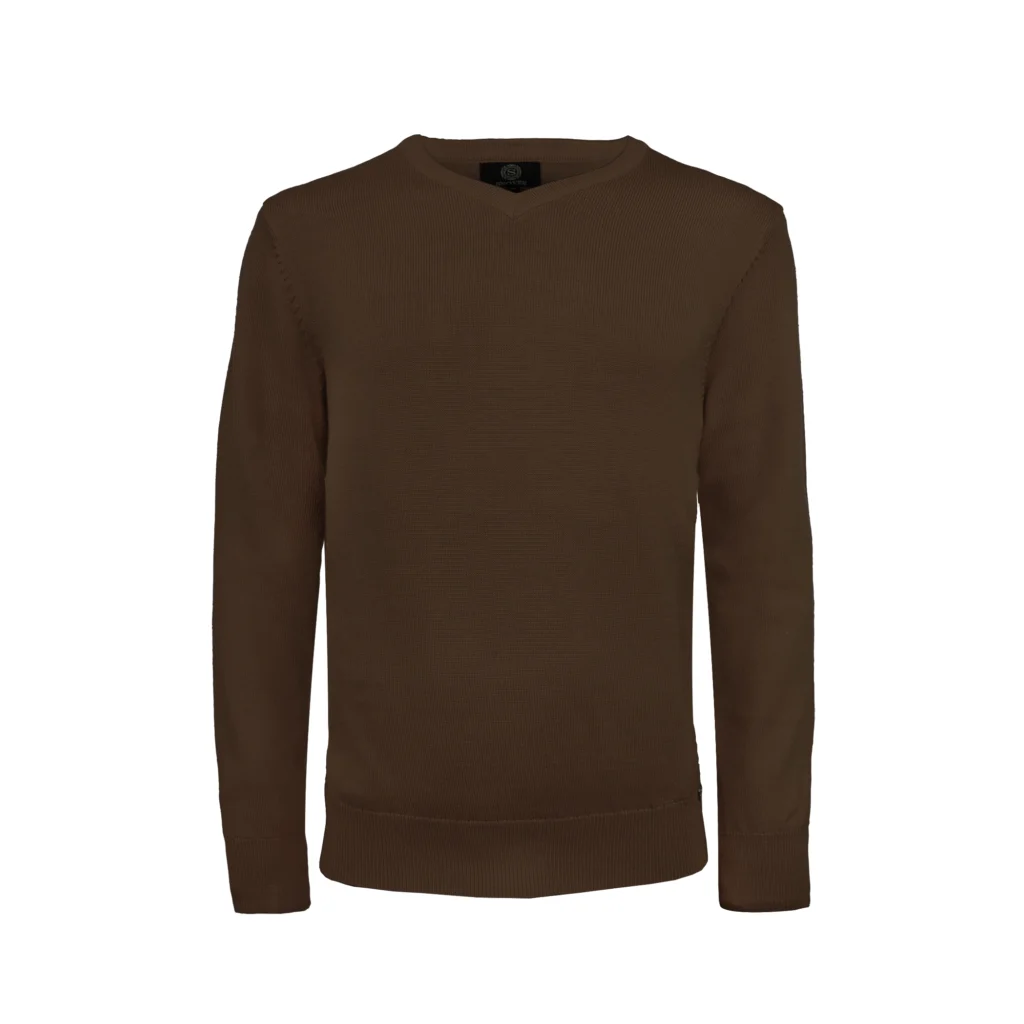 Classic Brown Sweater 100% Merino Wool - Snover