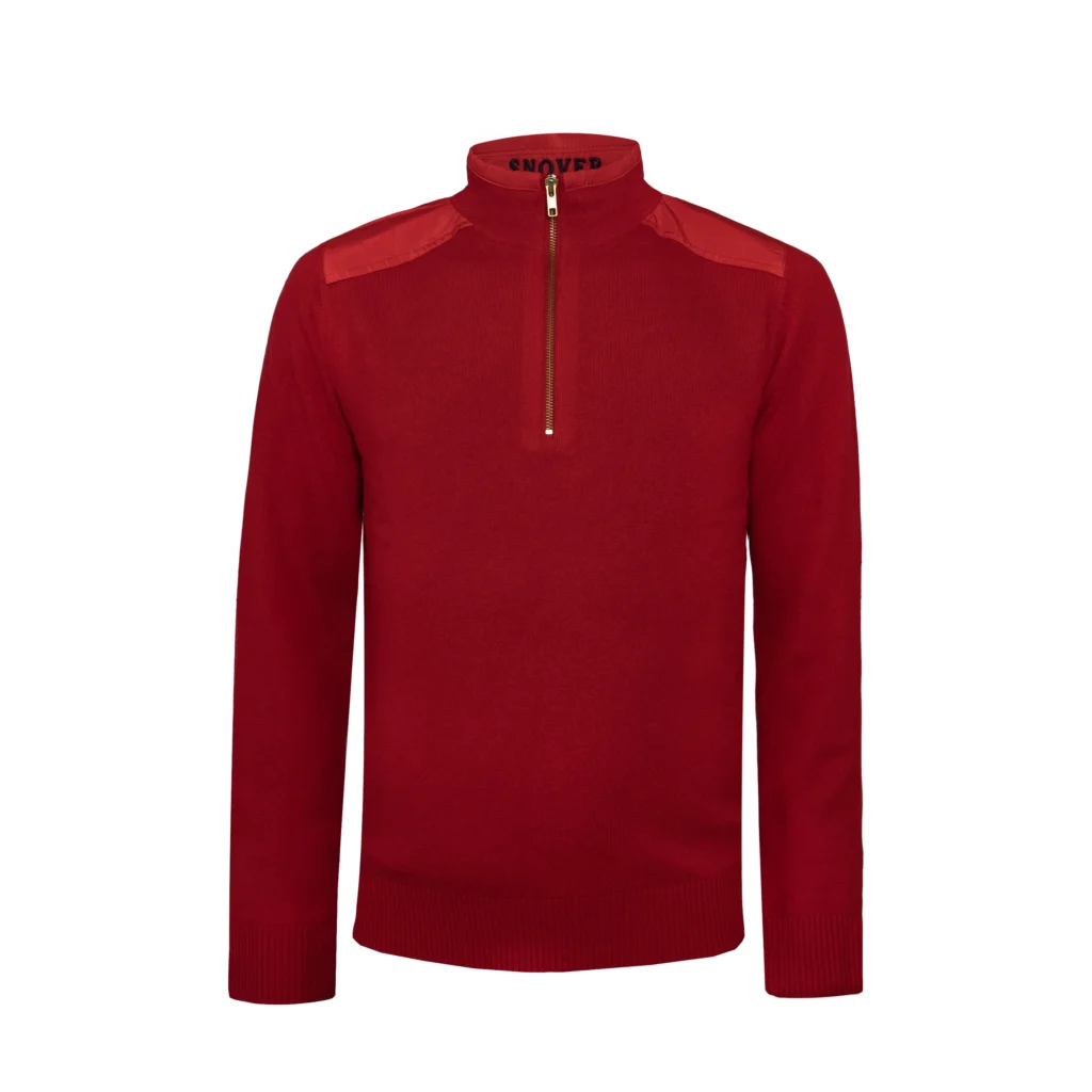 Cozy Red Half Zip Sweater Snover
