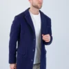 Blue trench coat for men