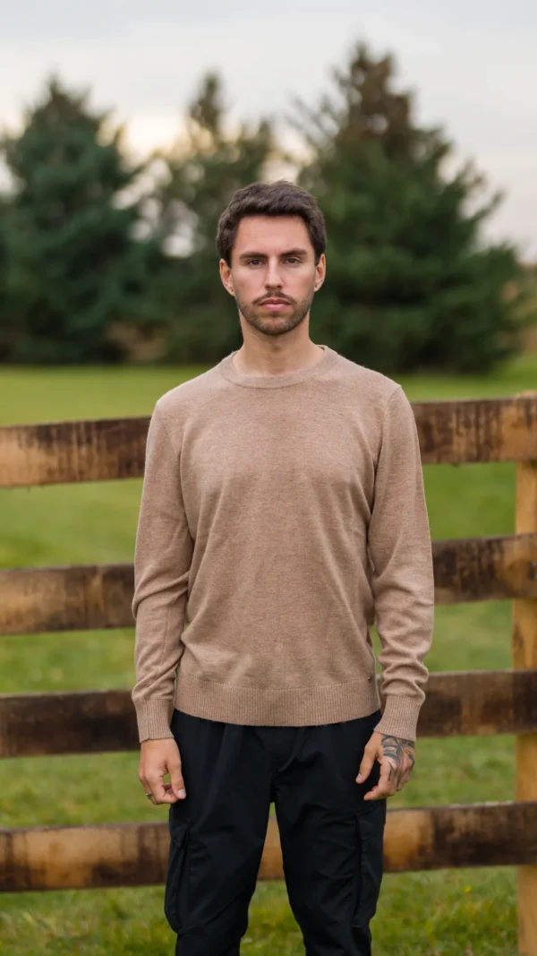 Beige Sweater 100% Merino Wool