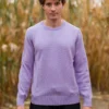 Lilac Merino Wool Sweater for Men