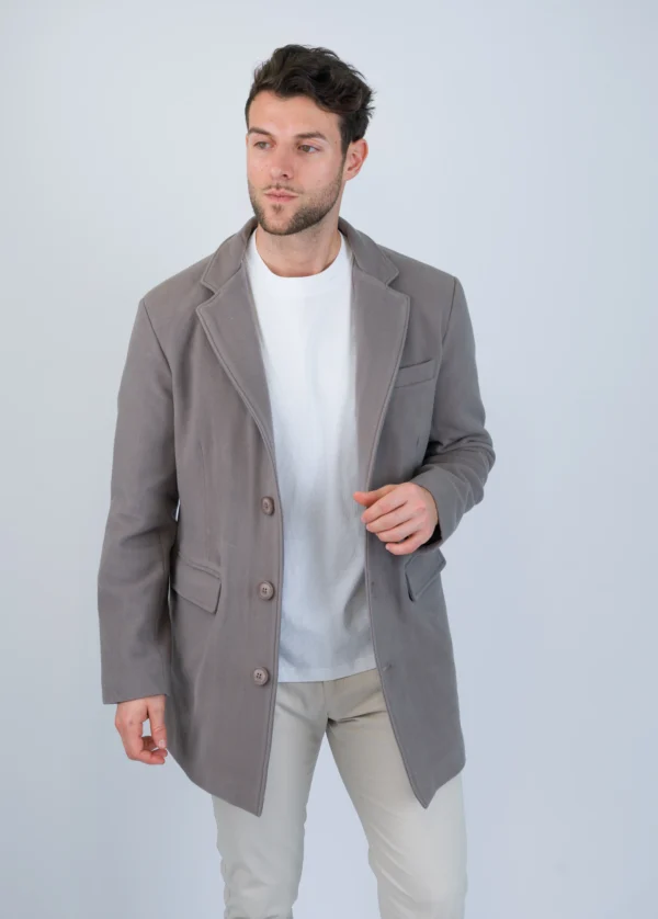 grey trench coat for men