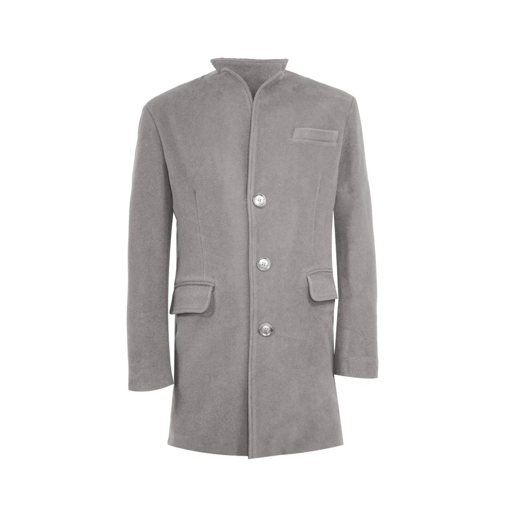 Impressive Gray Wool Coat - Snover