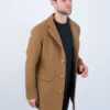 mens long coat brown
