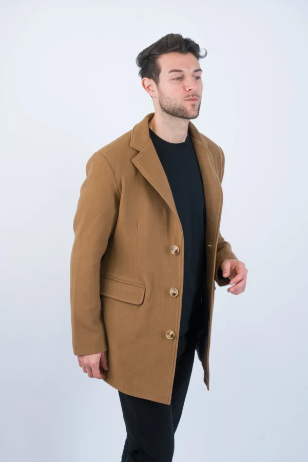 mens long coat brown