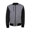 Grey Black Bomber Jacket