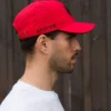 Red Mesh Cap S Logo