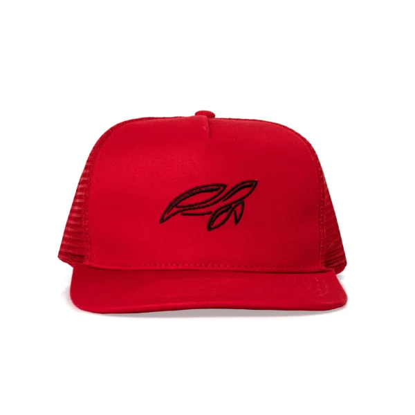Red Mesh Cap with Turtle Logo