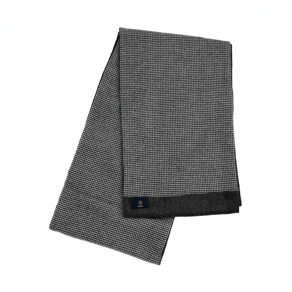 Warm Black Check Scarf - Snover