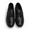 Black tassel loafers for men leather shoes