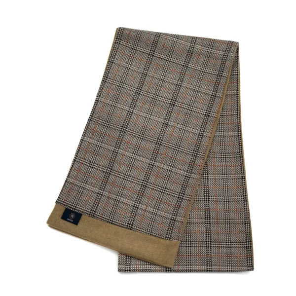 Brown Check Scarf