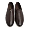 Dark brown loafers for men leather shoes