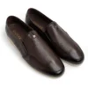 Dark brown loafers for men leather shoes