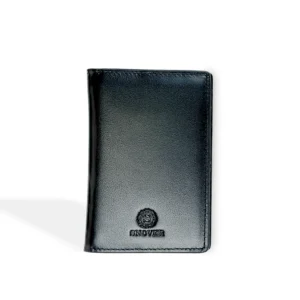 Leather Vertical Black Wallet