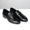 Black Leather Loafer front