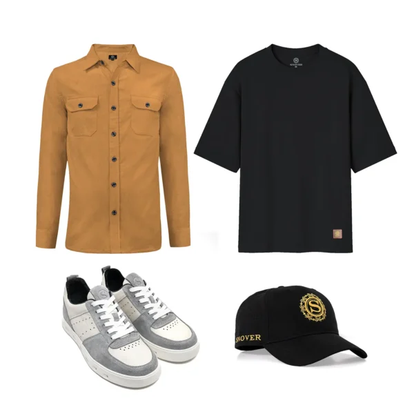 Corduroy-Shirt-T-shirt-Sneaker