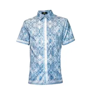Ocean Blue Leaf Shirt