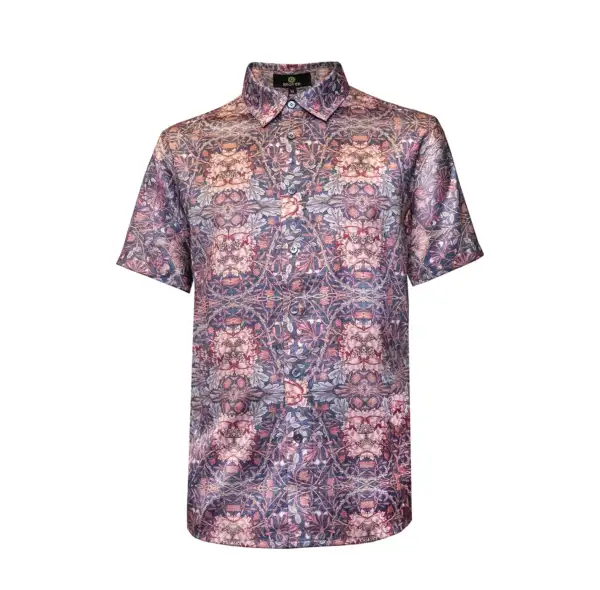 Rust and Grey Floral Shirt