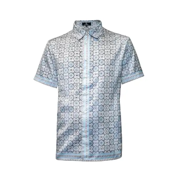 Sky Blue Geometric Shirt